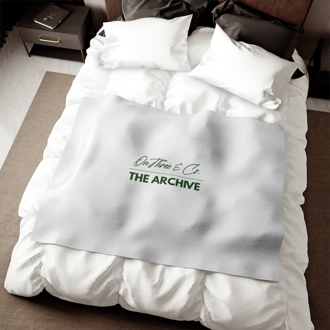 THE ARCHIVE Oversized Sweatshirt Blanket 80×60 | Spruce Font | On Three & Co.