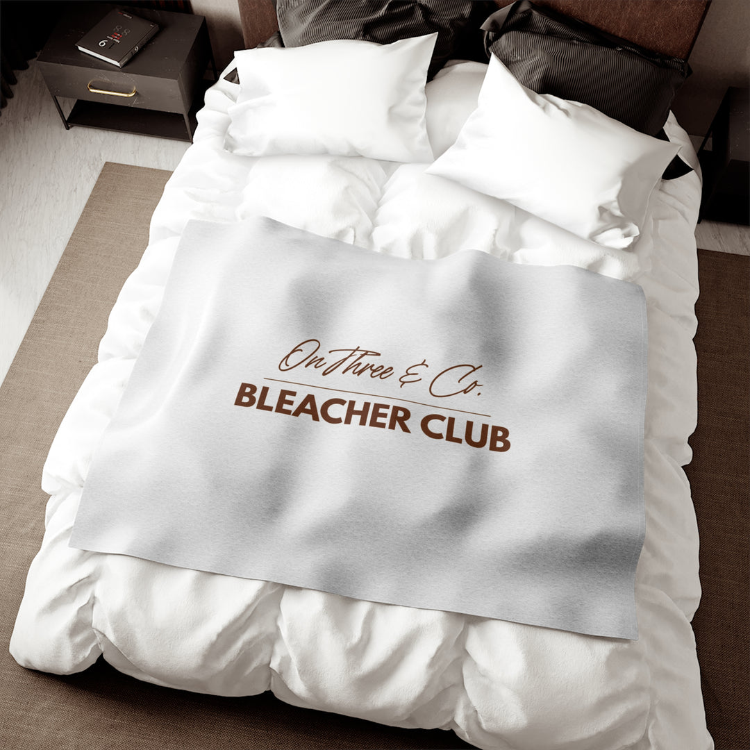 BLEACHER CLUB Oversized Sweatshirt Blanket 80×60 | Terracotta Font | On Three & Co.