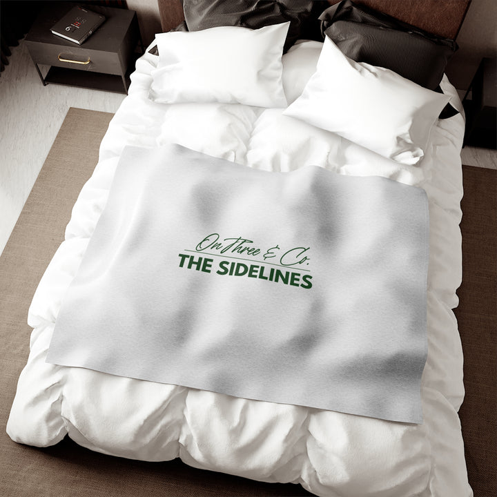 THE SIDELINES Oversized Sweatshirt Blanket 80×60 | Spruce Font | On Three & Co.