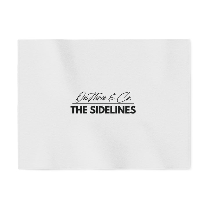 THE SIDELINES Oversized Sweatshirt Blanket 80×60 | Black Font | On Three & Co.