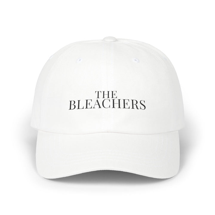 THE BLEACHERS Dad Cap – White with Black Embroidery | On Three & Co.
