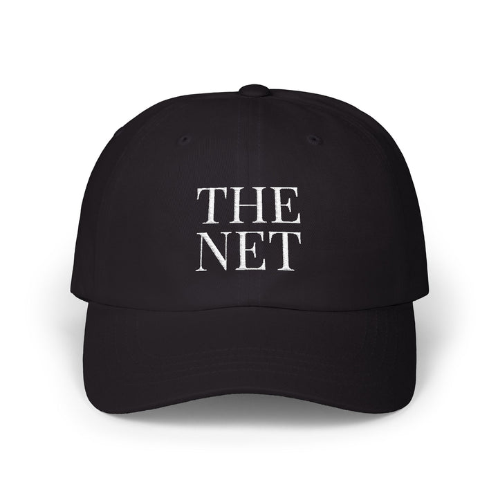 THE NET Dad Cap – Black with White Embroidery | On Three & Co.