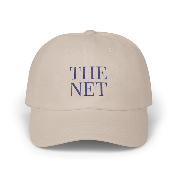 THE NET Dad Cap – Stone with Navy Embroidery | On Three & Co.
