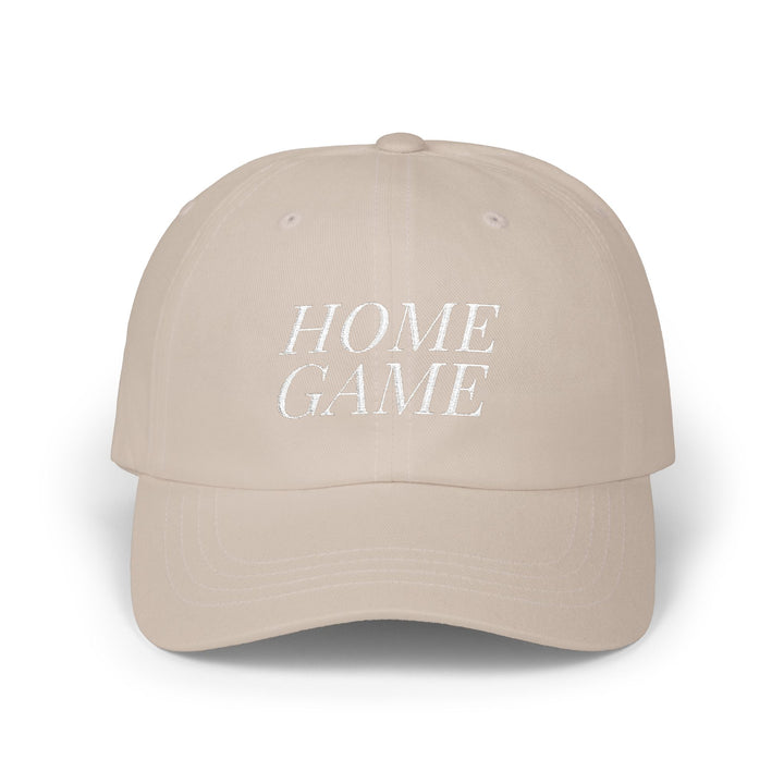 HOME GAME Dad Cap – Stone with White Embroidery | On Three & Co.