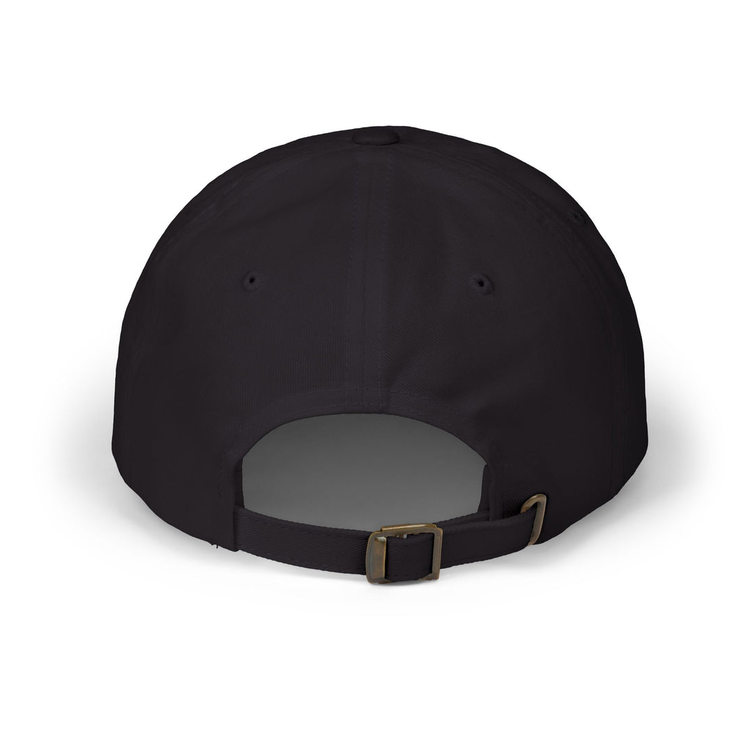 SIDELINE Dad Cap – Black with White Embroidery | On Three & Co.