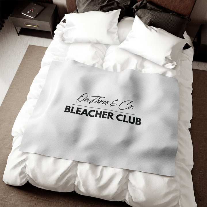 BLEACHER CLUB Oversized Sweatshirt Blanket 80×60 | Black Font | On Three & Co.