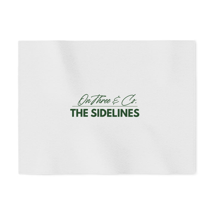 THE SIDELINES Oversized Sweatshirt Blanket 80×60 | Spruce Font | On Three & Co.