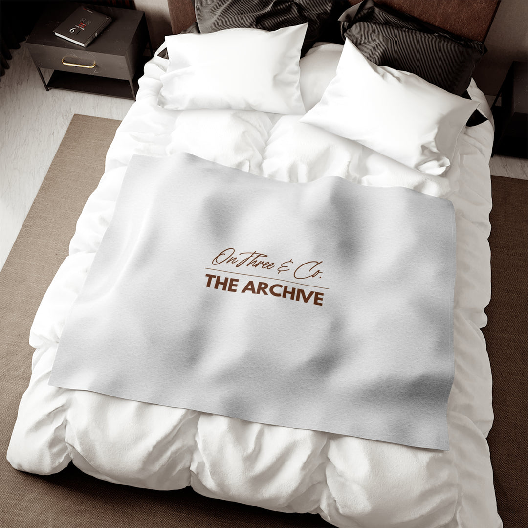 THE ARCHIVE Oversized Sweatshirt Blanket 80×60 | Terracotta Font | On Three & Co.