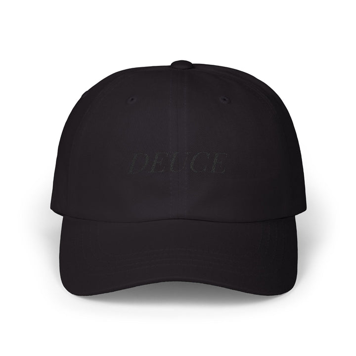 DEUCE Dad Cap | Black Embroidery | On Three & Co.