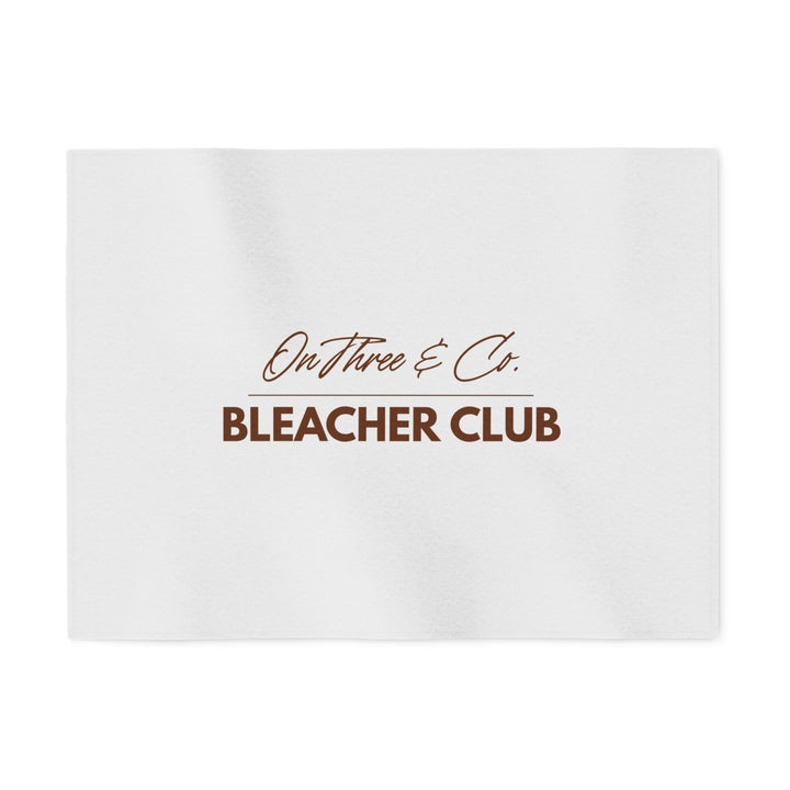 BLEACHER CLUB Oversized Sweatshirt Blanket 80×60 | Terracotta Font | On Three & Co.