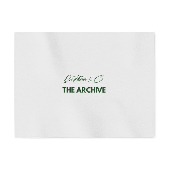 THE ARCHIVE Oversized Sweatshirt Blanket 80×60 | Spruce Font | On Three & Co.