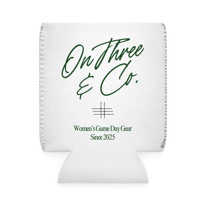 On Three & Co. Coozie Can Cooler | Spruce with White Font