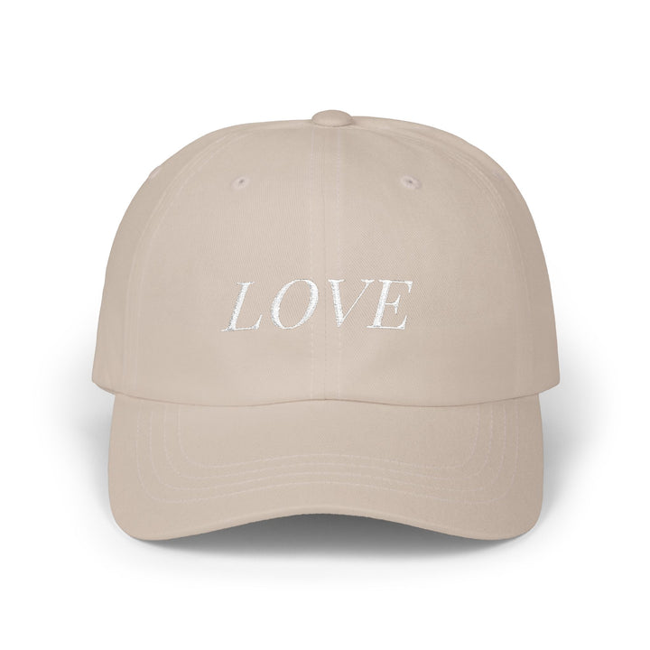 LOVE Dad Cap – Stone with White Embroidery | On Three & Co.