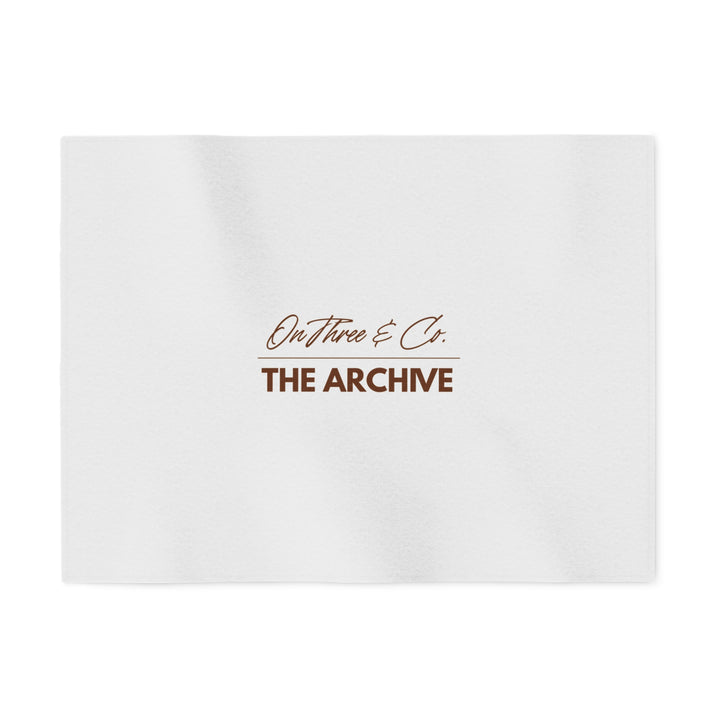 THE ARCHIVE Oversized Sweatshirt Blanket 80×60 | Terracotta Font | On Three & Co.