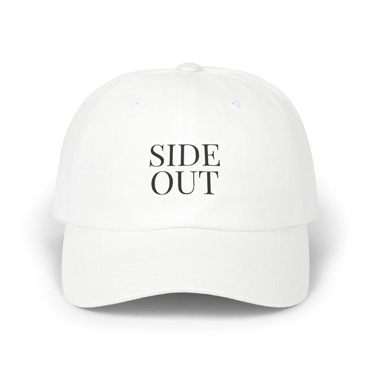 SIDE OUT Dad Cap | Black Embroidery | On Three & Co.
