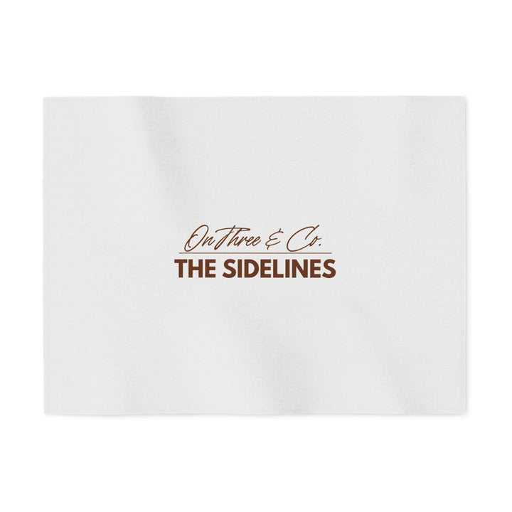 THE SIDELINES Oversized Sweatshirt Blanket 80×60 | Terracotta Font | On Three & Co.
