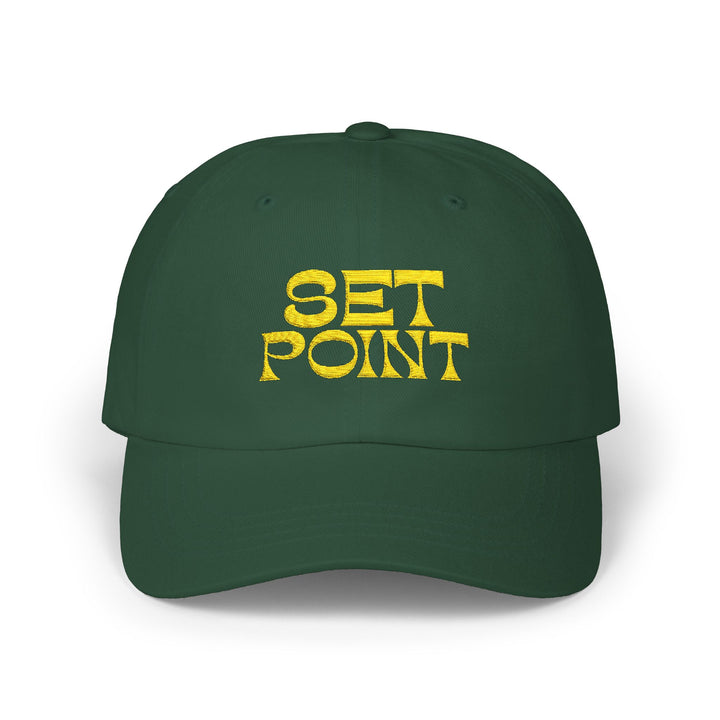 SET POINT Dad Cap – Spruce with Yellow Embroidery (Limited Edition) | On Three & Co.